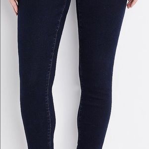 Maurice’s dark wash stretch skinny jeans.